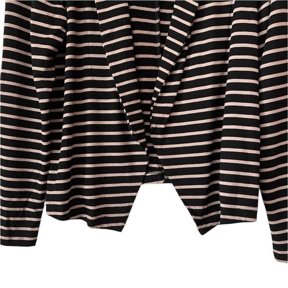 Anthropologie Dolan Left Coast Striped Printed Shadow Band Knit Crop Blazer - Picture 4 of 9
